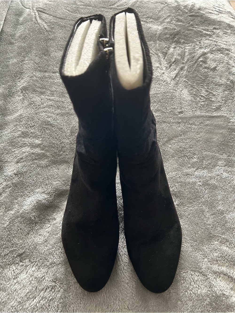 Circus by Sam Edelman Black Suede Mid-Calf Heeled Boots